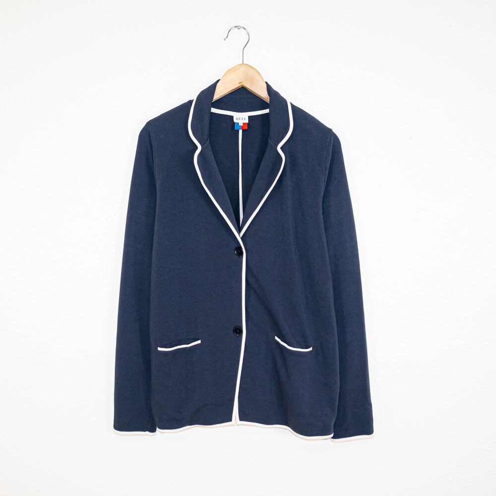 Kule Women's Medium The Syd Jersey knit blazer Jacket in Navy